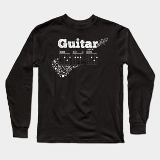 Funny father's gift Guitar Chords Saying Dad, Guitar Dad T-shirt for Music Lover Long Sleeve T-Shirt